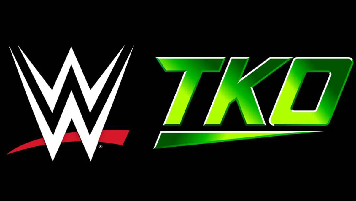 A Promotional Banner Showing WWE and its Parent Company TKO Logos